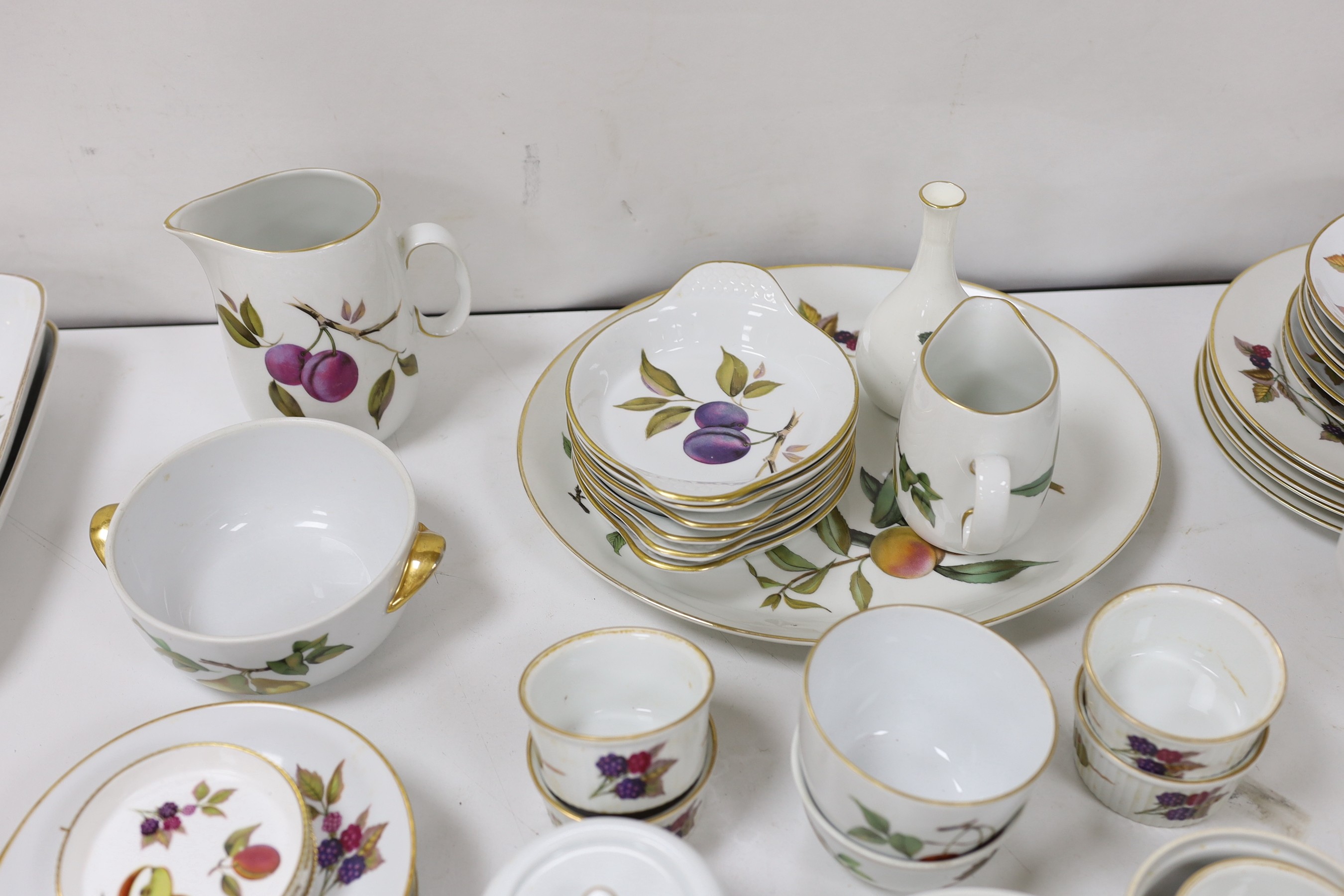 A large quantity of Royal Worcester Evesham pattern dining ware